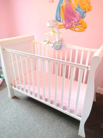 savannah sleigh cot bed